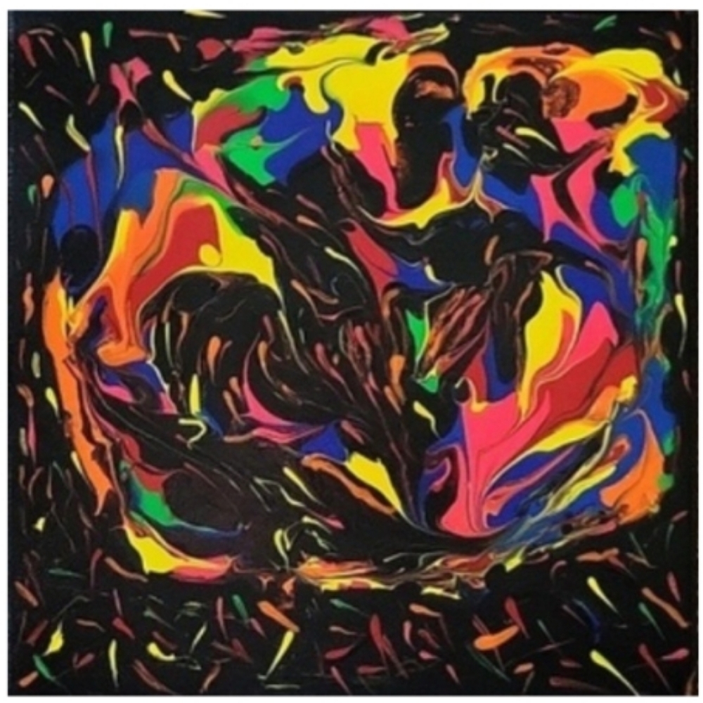 Hand Crafted Abstract Design 12x12 Inches Canvas Picture